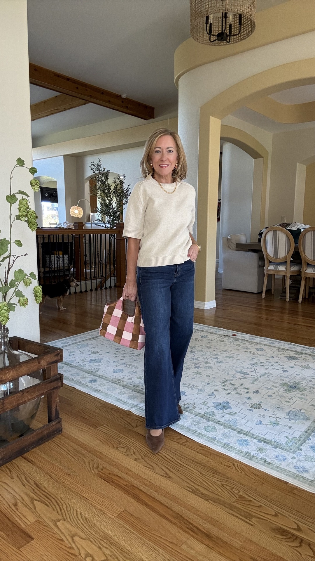 Dark wash straight leg, elegant style and only $50. Yes please! These jeans run true to size. I am wearing a 26 in the extra shirt inseam length.

#LTKootd #LTKPetite #LTKOver40