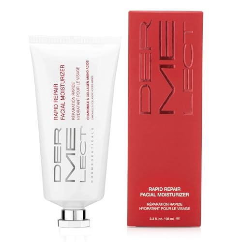 Dermelect Rapid Repair Facial Moisturizer for Face Anti Aging Cream with Chamomile Azulene Collagen Avocado Oil Grape Seed, Hydrating for Sensitive Skin Dryness Dullness Fine Lines & Wrinkles 3.3 oz | Amazon (US)