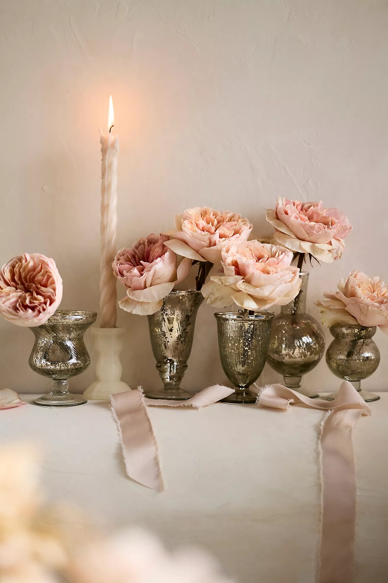 Metallic Glass Bud Vases, Set of 5 | Anthropologie (US)