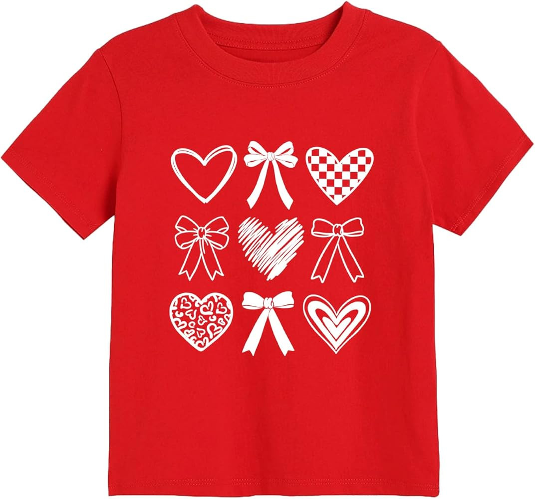 Todder Boys Girls Valentine's Shirt Kids Family Celebration Gifts Tees Tops 2-7 Years | Amazon (US)