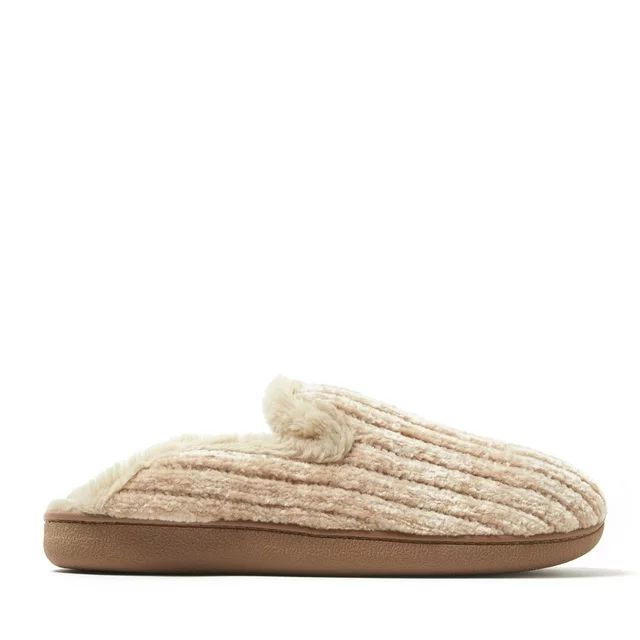 Dearfoams Cozy Comfort Women's Rib Knit Chenille Scuff Slippers | Walmart (US)