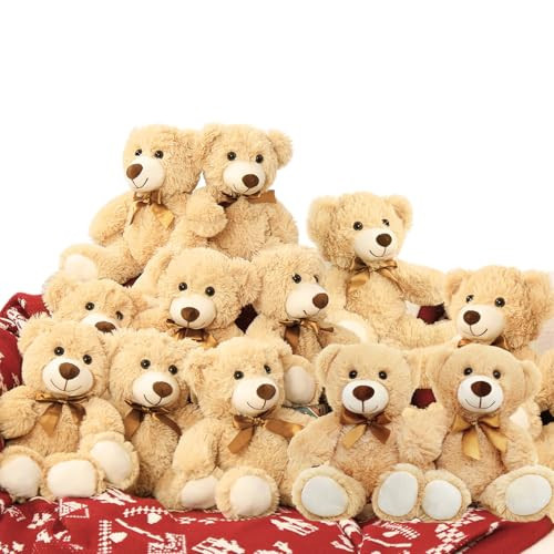 MorisMos 12 Pack Teddy Bears in Bulk 14 inch Teddy Bears Set Small Stuffed Animals Bulk - Bulk Teddy Bears for Wholesale Teddy Bears for Baby Shower & Gender Reveal, Teens Girls Kids Gifts | Amazon (US)