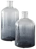 Signature Design by Ashley Maleah Ombre 2 Piece Glass Bottle Vase Set, Blue | Amazon (US)