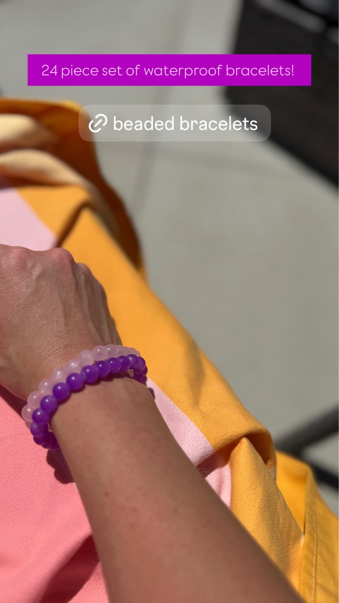 These bracelets have held up so well!

Amazon / bracelets / waterproof