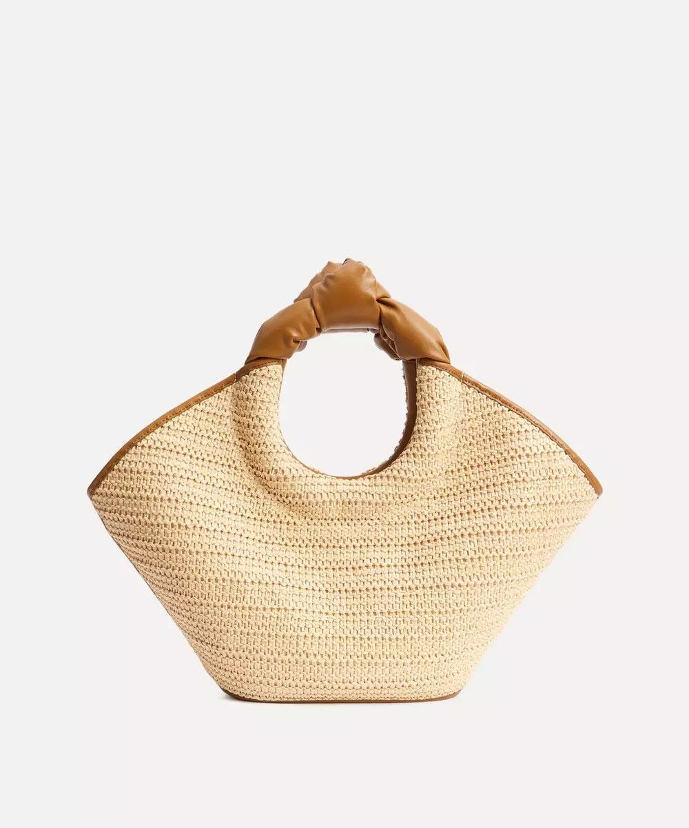 Castell Leather and Raffia Tote Bag | Liberty London (UK)