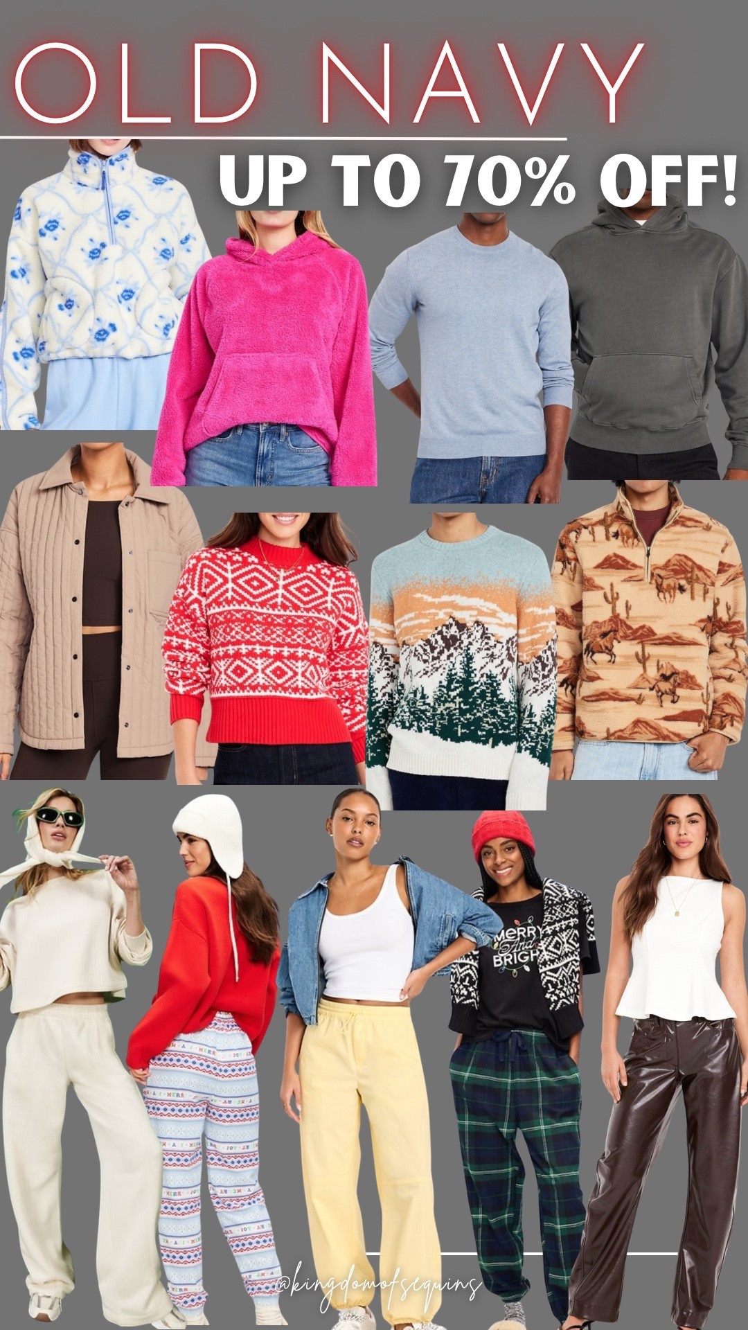 Old navy holiday sale up to 70% off 

#LTKGiftGuide #LTKHoliday #LTKSeasonal