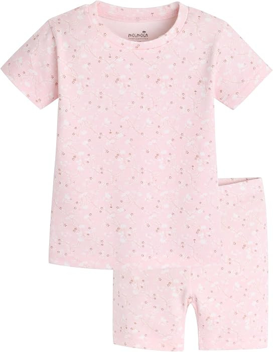 moimoln 6M-8Y Baby Toddler Pajamas Cotton Blend Summer PJs Short Sleeve Snug Fit | Amazon (US)