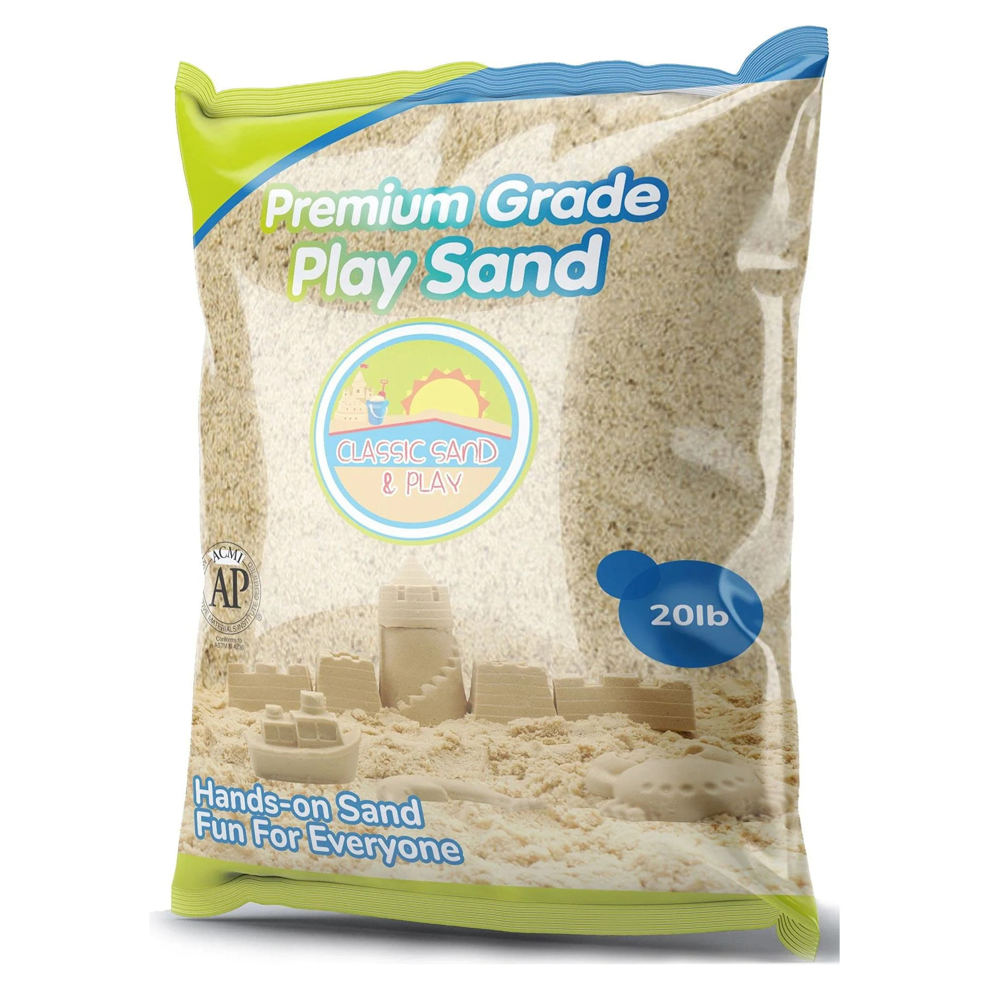 Classic Sand & Play Sand for Sandbox, Table, Therapy and Outdoor Use - 20 lbs - Walmart.com | Walmart (US)
