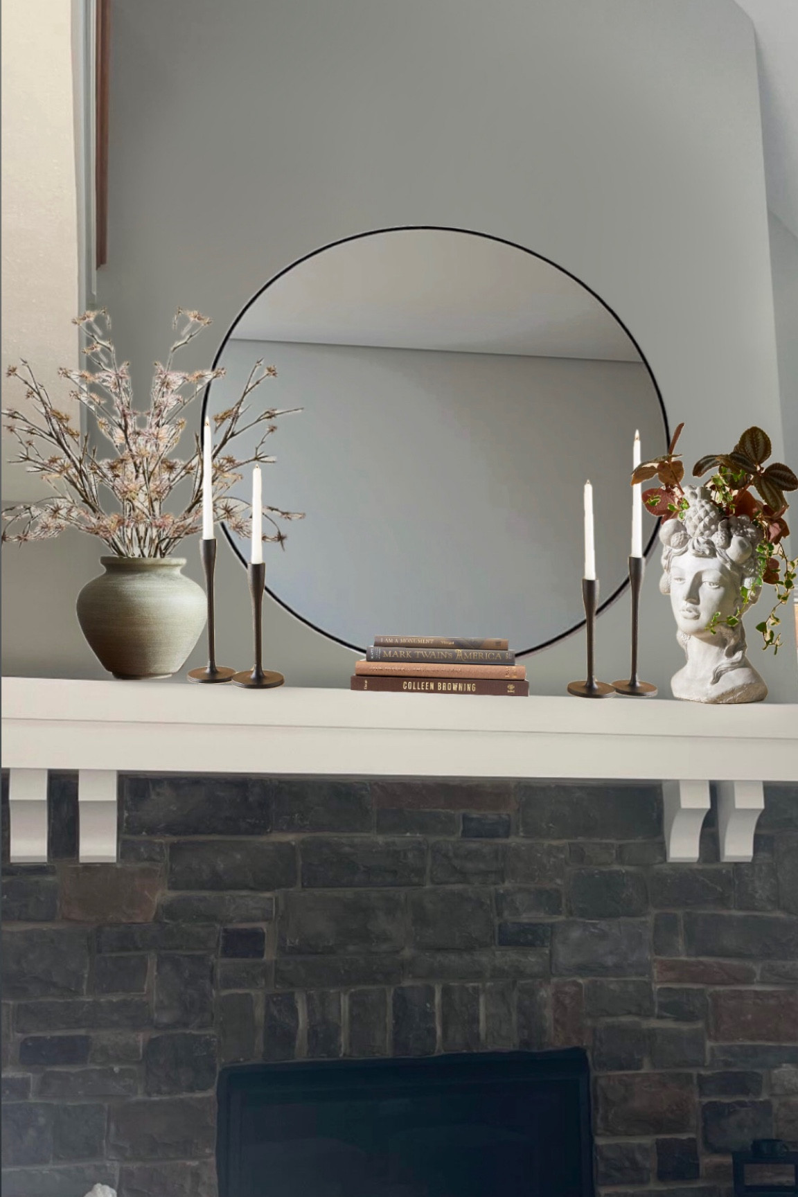 Classic meets modern and moody. This mantle is for any season, but the florals feel fall 

#LTKHome