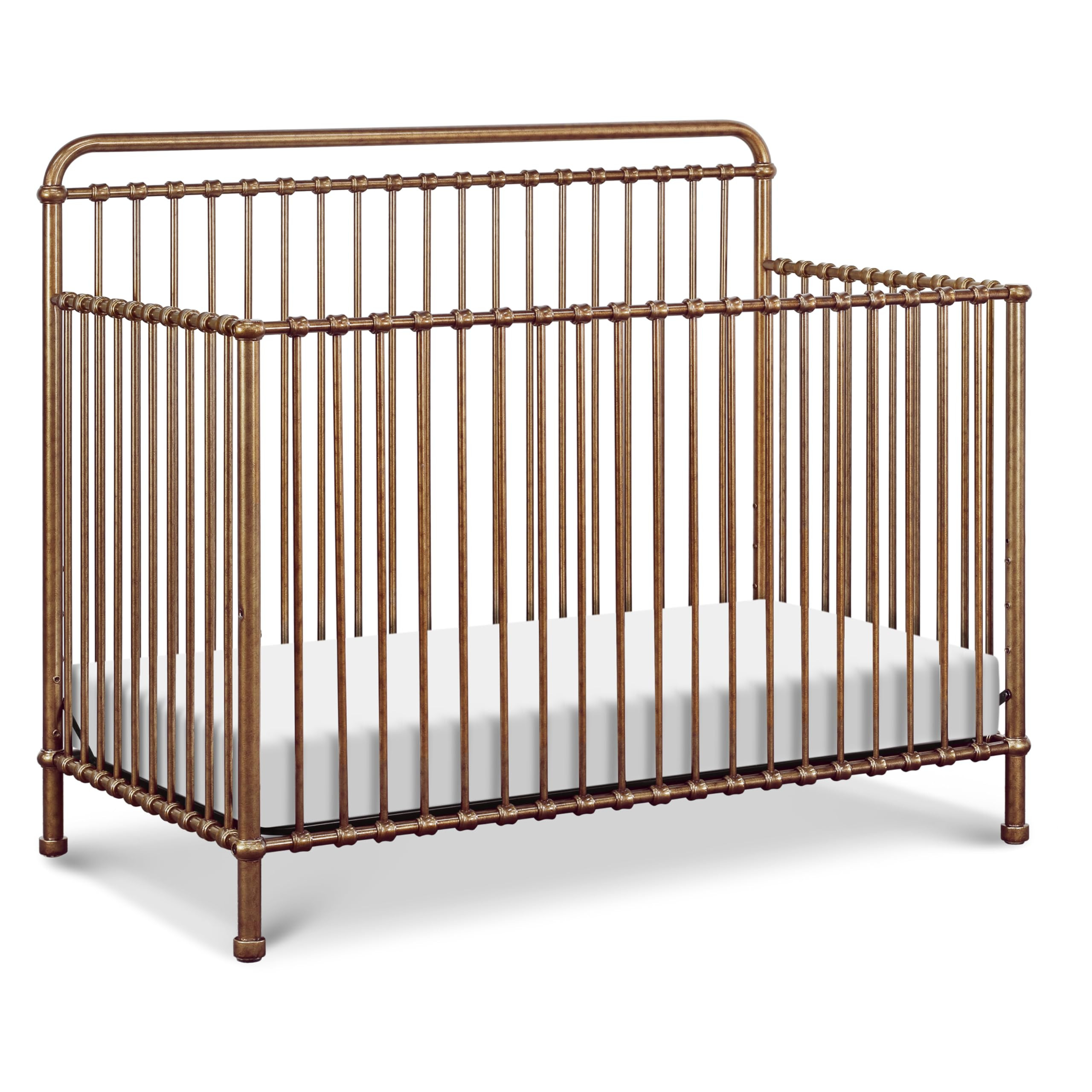 NAMESAKE Winston 4-in-1 Convertible Metal Crib in Vintage Gold, Greenguard Gold Certified | Amazon (US)