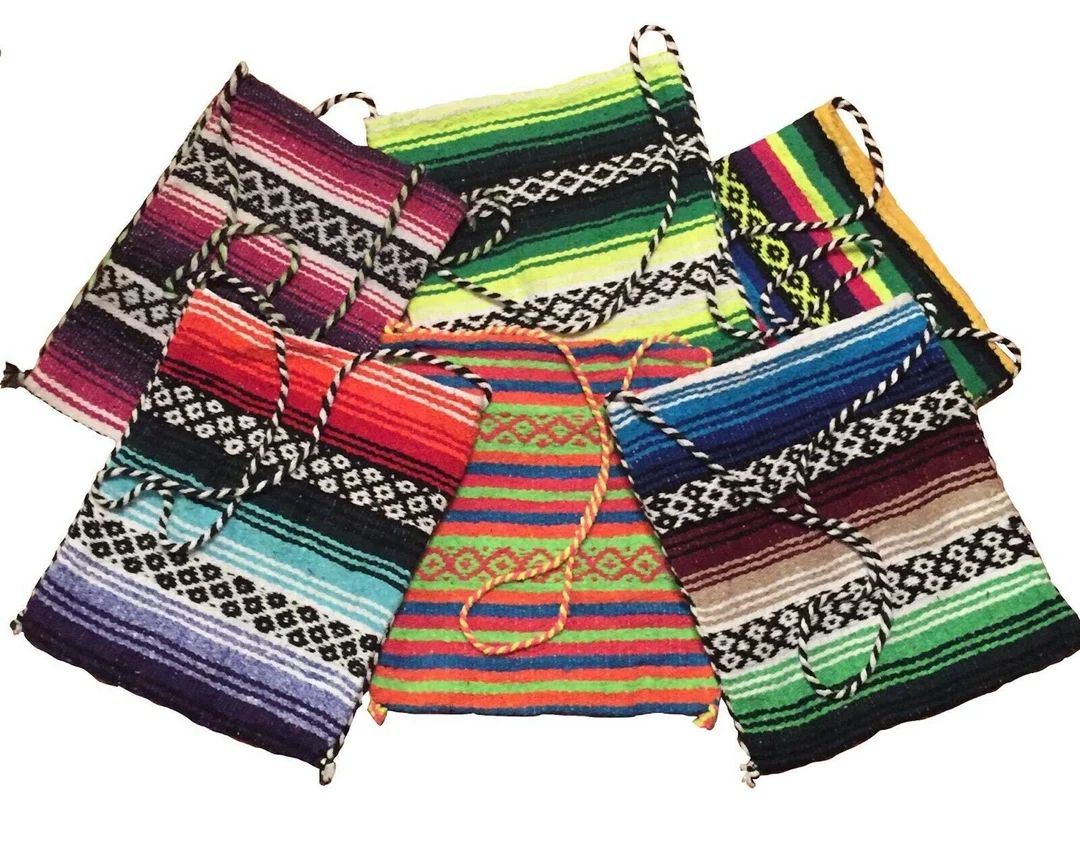 Handmade 1/2 Mexican Blanket Tote Bag listing 1/2 - Etsy | Etsy (US)