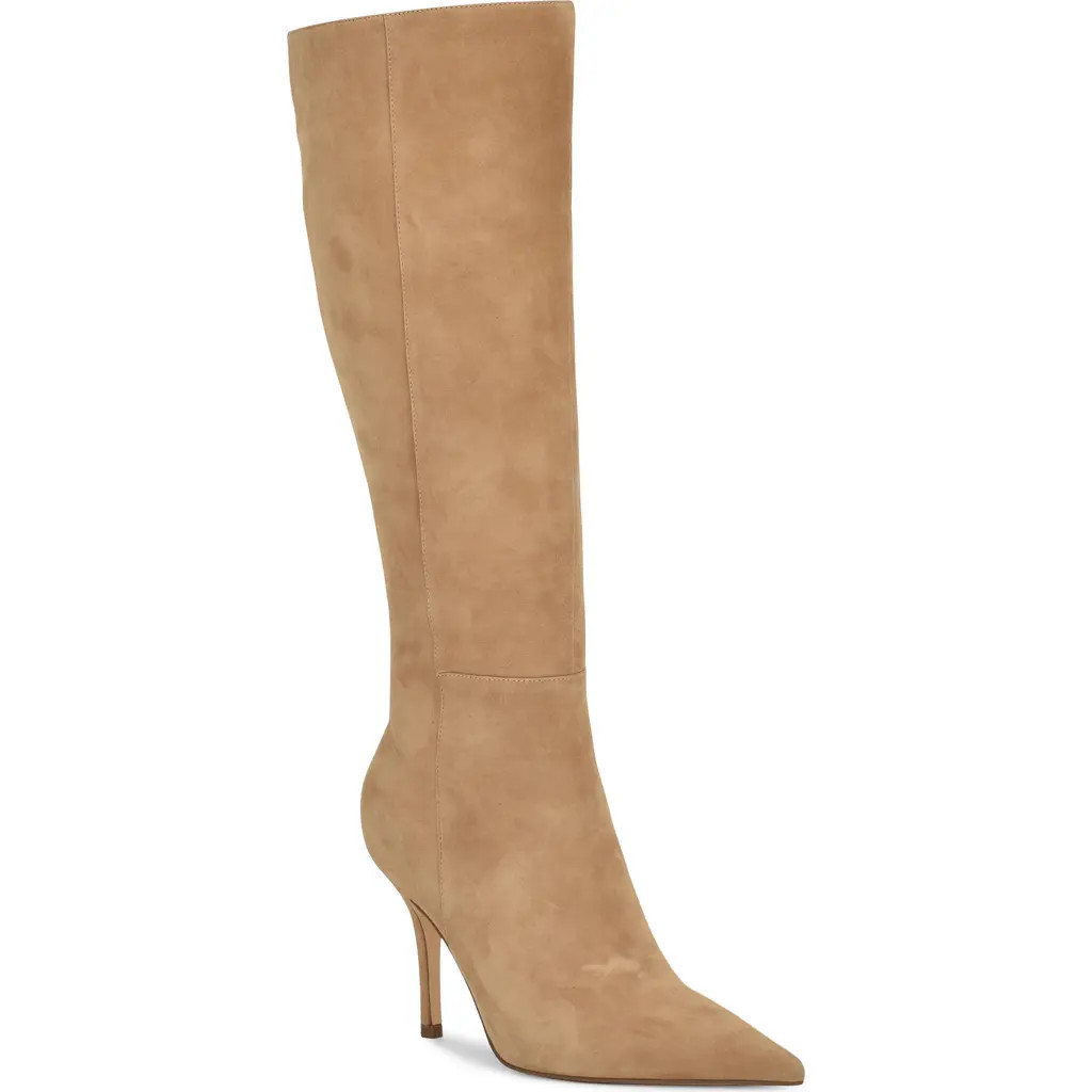Nine West Gerty Pointed Toe Knee High Boot in Taupe 240 at Nordstrom, Size 11 | Nordstrom