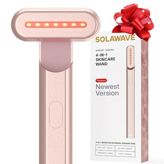 Solawave 4-in-1 Radiant Renewal Facial Wand | Red Light Therapy for Face and Neck | Galvanic Skin... | Amazon (US)