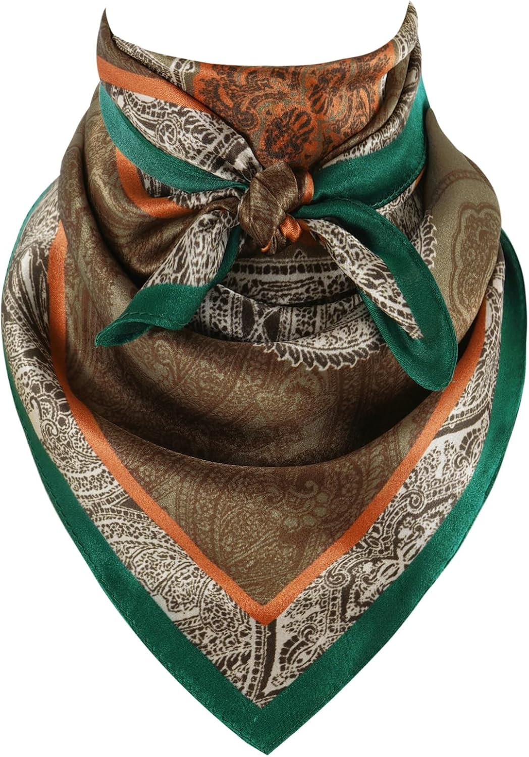 100% Silk Wild Rag 27 Inch Print Cowboy Neckerchief Large Mulberry Head Bandana Headband Cowgirl Accessory Scarf | Amazon (US)