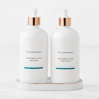 Home Fragrance 3-Piece Hand Soap & Lotion Set, Bergamot & Oak | Williams-Sonoma