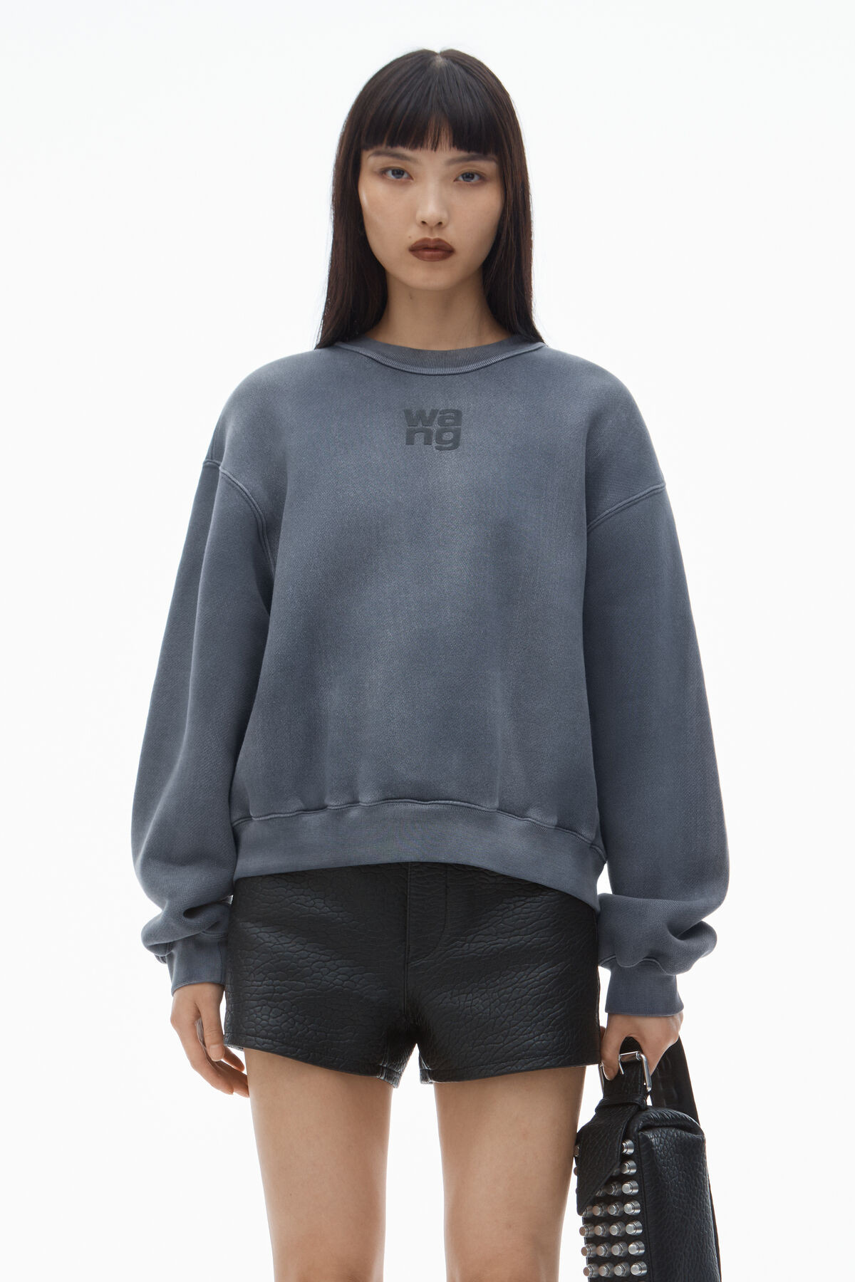 puff logo sweatshirt in structured terry | Alexander Wang