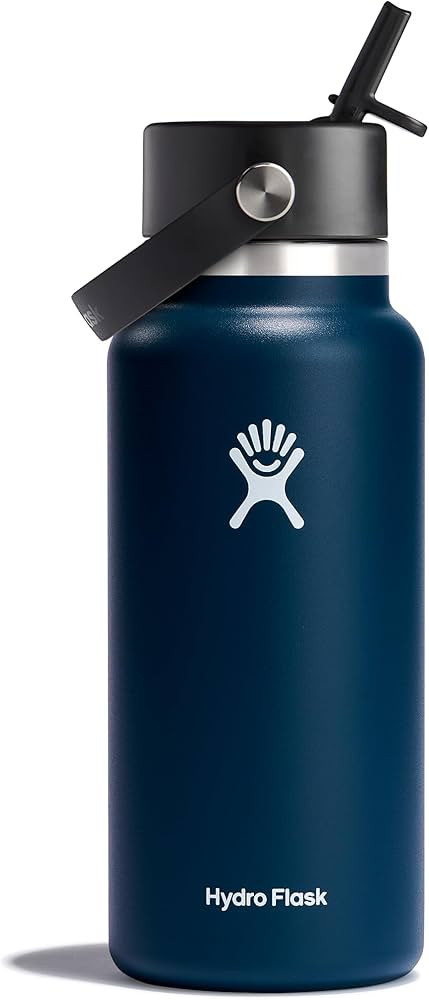HYDRO FLASK Wide Mouth vacuum insulated stainless steel water bottle with leakproof closeable str... | Amazon (US)