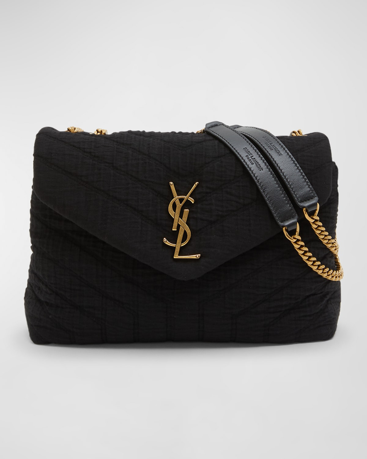 Loulou Small YSL Shoulder Bag in Quilted Fabric | Neiman Marcus