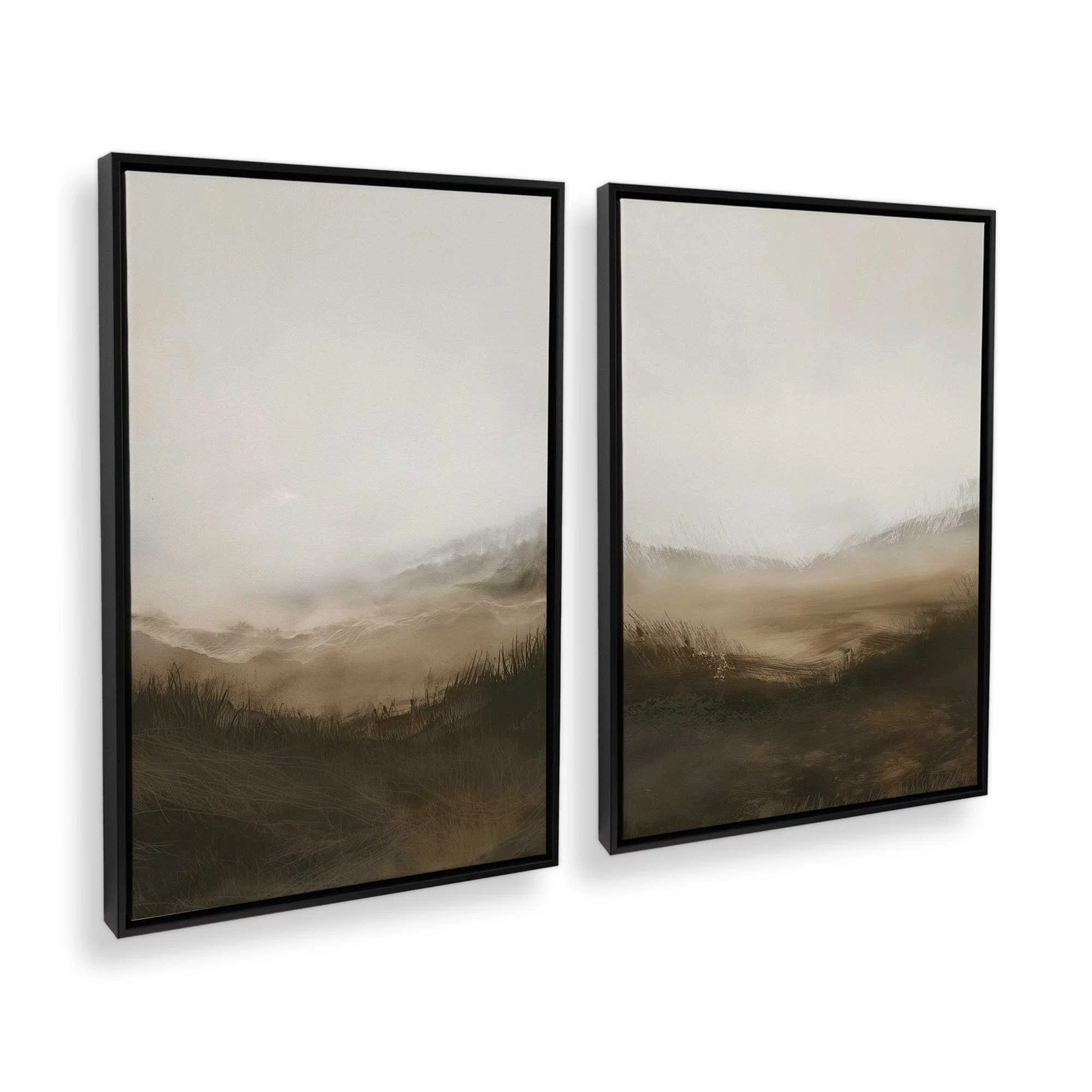 Fogbound Meadows Set of 2 Canvas Prints in a Frame, (Set of 2) | Wayfair North America