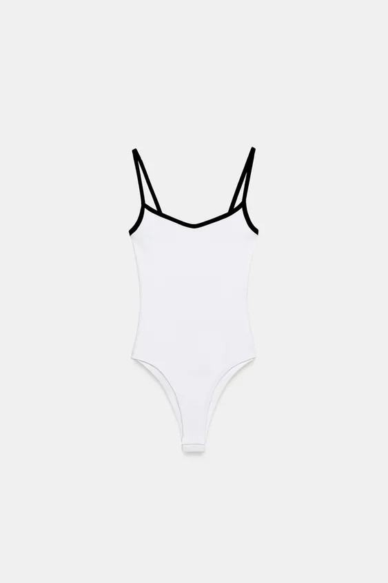 CONTRAST TRIM BODYSUIT | Zara Canada