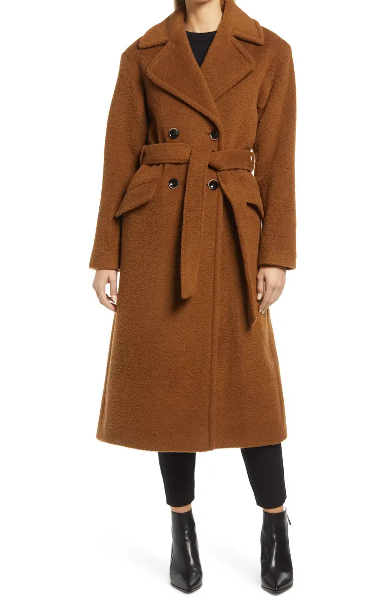 Belted Wool Blend Wrap Coat | Nordstrom