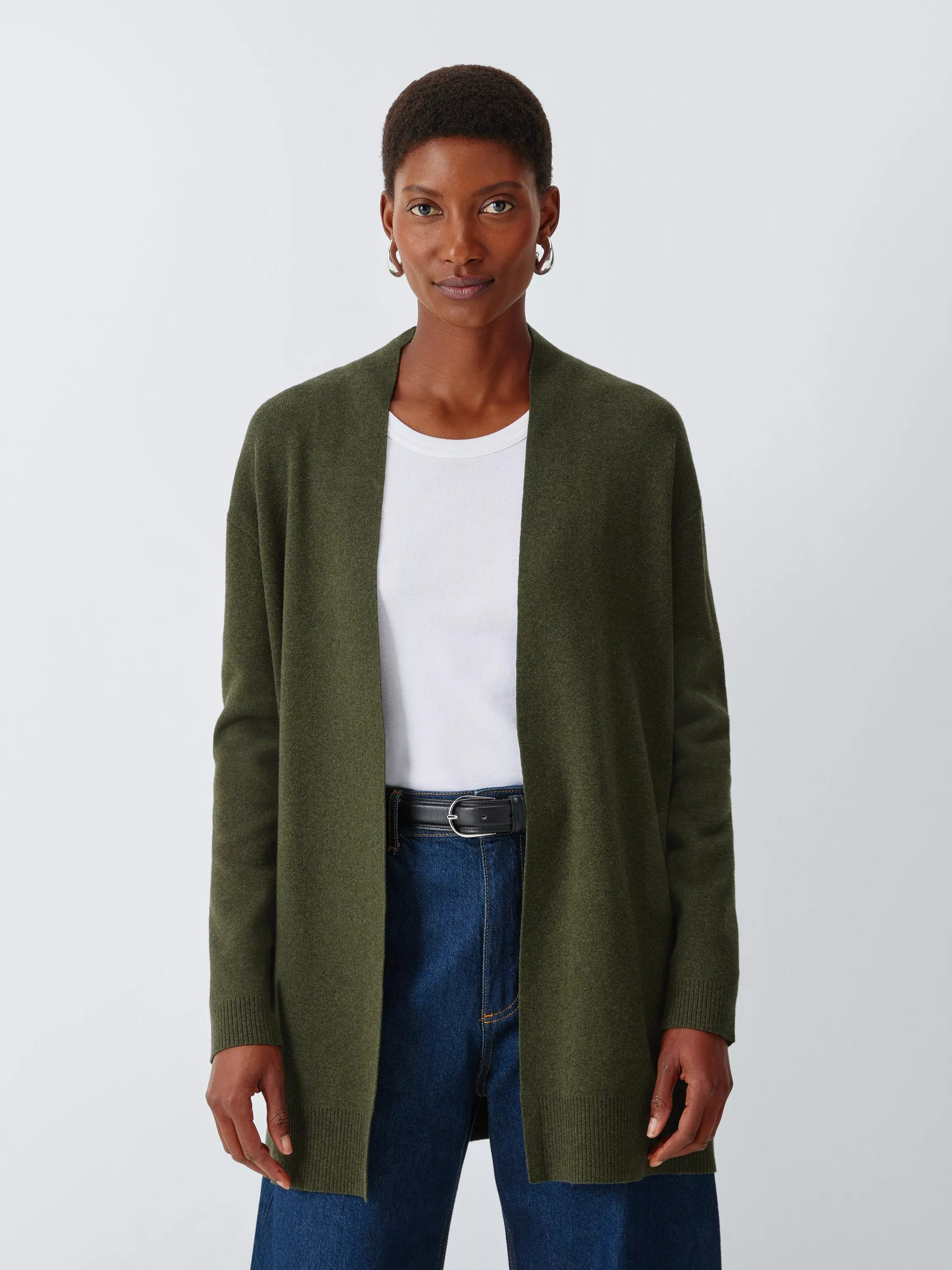 John Lewis Edge to Edge Cotton Blend Cardigan | John Lewis (UK)