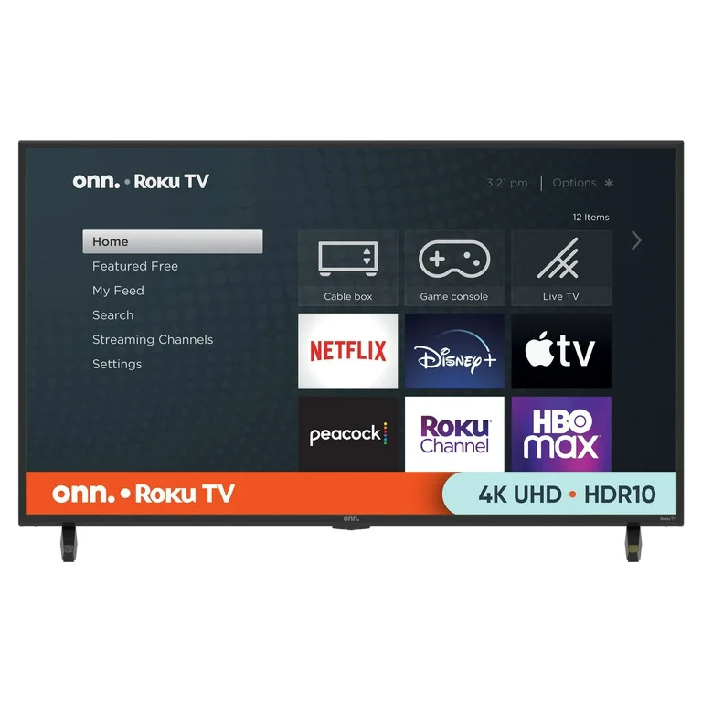 onn. 43" Class 4K UHD (2160P) LED Roku Smart TV HDR (100012584) | Walmart (US)
