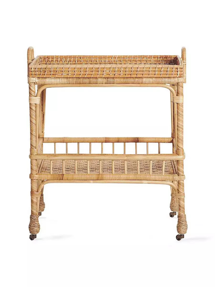 South Seas Rattan Side Cart | Serena and Lily