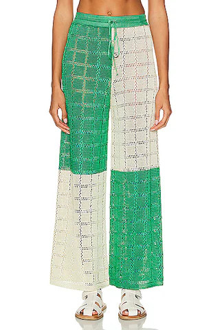 Two Tone Crochet Patchwork Pant | FWRD 