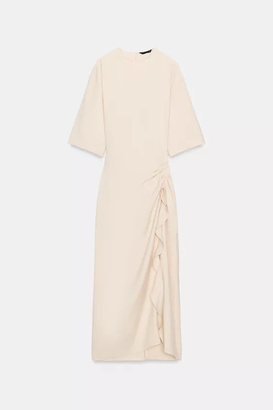 ZW COLLECTION DRAPED MIDI DRESS | Zara UK