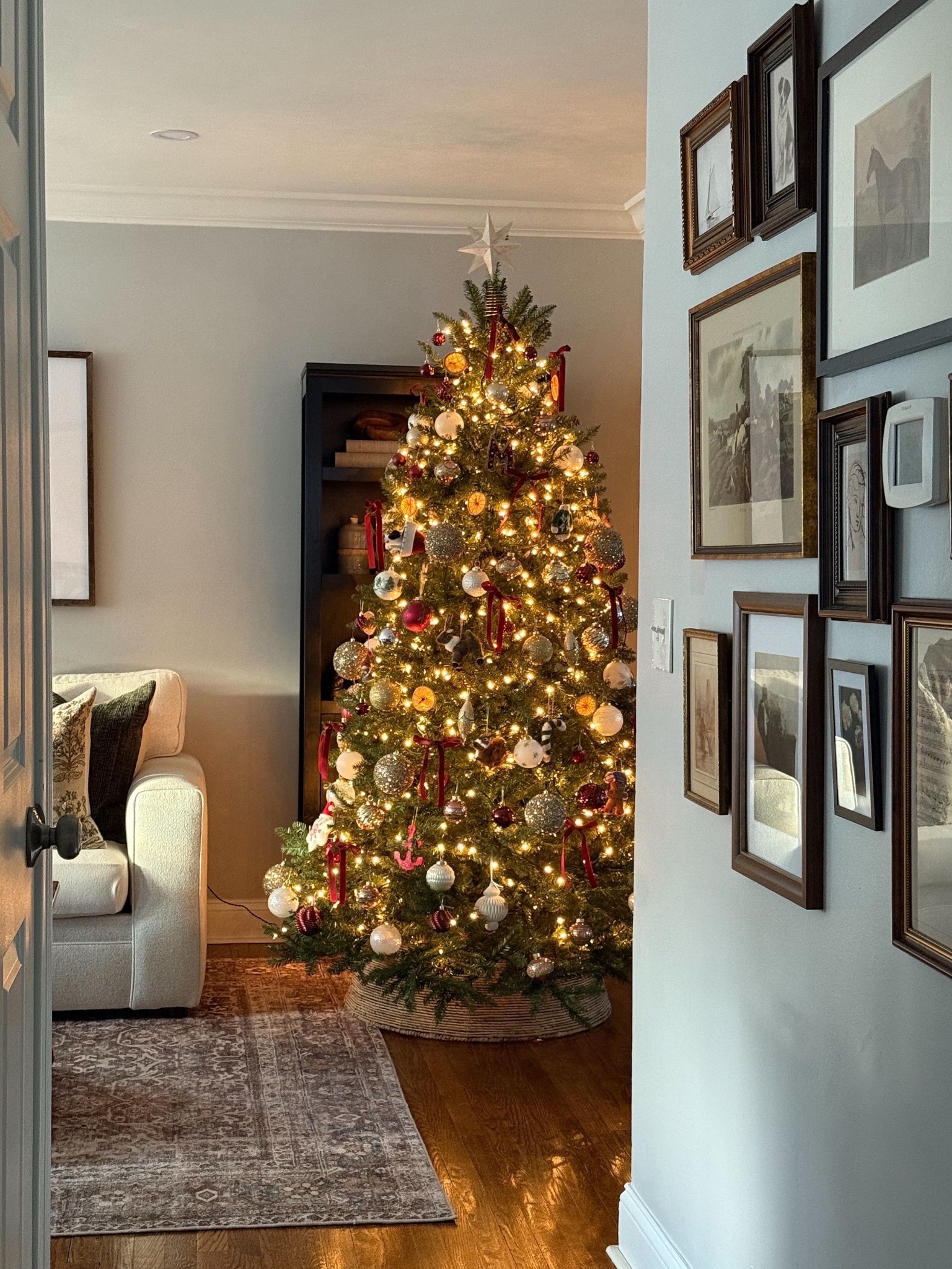 Our artificial tree — ornaments are a collection from various places so not linkable, but been loving this tree year after year 🎄♥️

#LTKHoliday #LTKHome