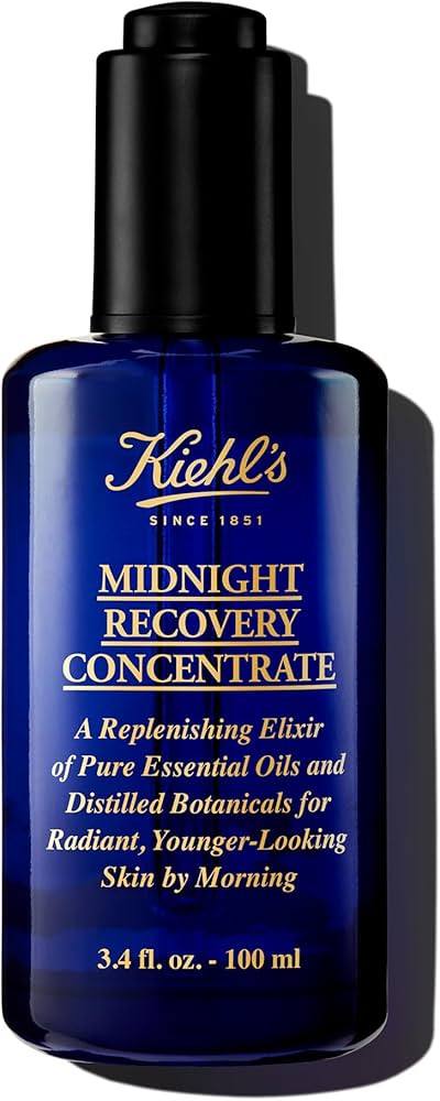 Kiehl's Midnight Recovery Concentrate Moisturizing Face Oil, Lightweight Facial Serum, Restores S... | Amazon (US)