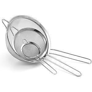 Cuisinart Set of 3 Fine Mesh Stainless Steel Strainers | Amazon (US)
