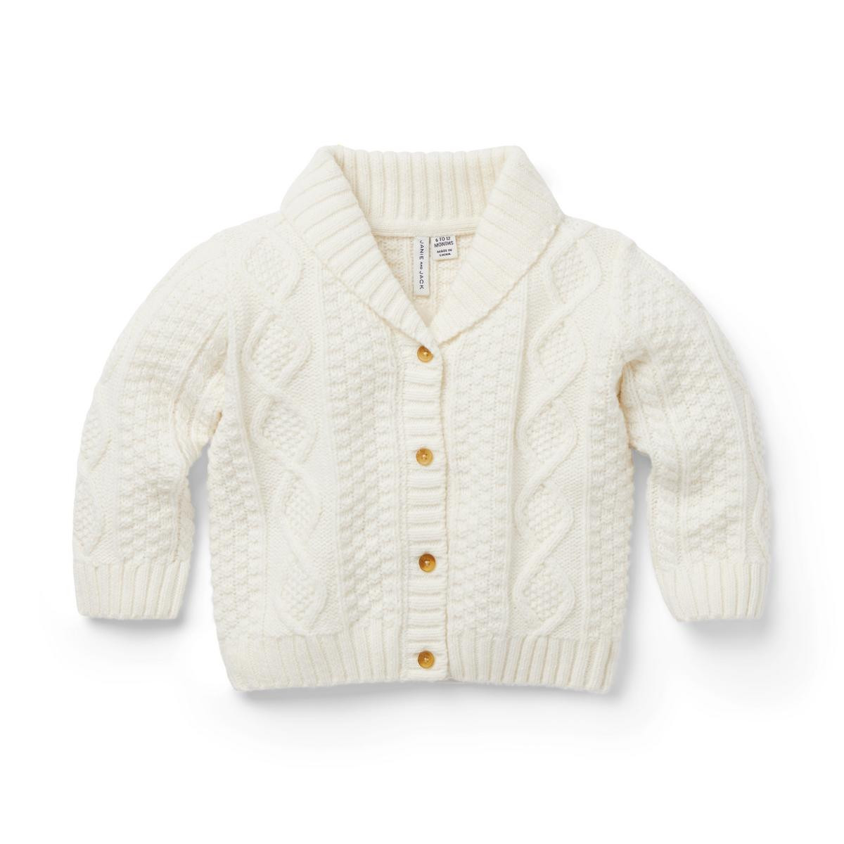 Baby Cable Knit Shawl Collar Cardigan | Janie and Jack