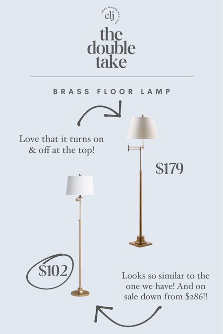 The Double Take: Brass Floor Lamps

#LTKsalealert #LTKhome #LTKstyletip