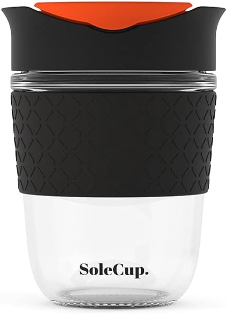 Reusable Strengthened Glass Travel Cup - Spill Proof Insulated Coffee Mug - 12oz/340ml BPA-Free H... | Amazon (UK)