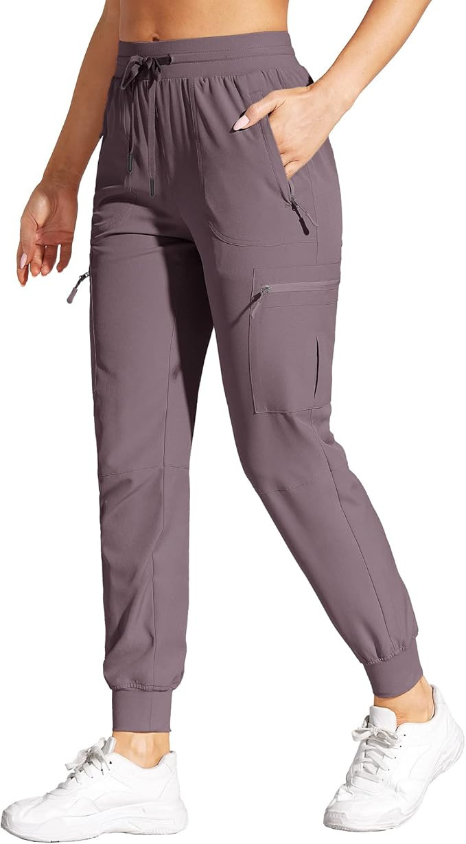 Womens Cargo Joggers Hiking Pants Lightweight Quick Dry Waterproof Womens Work Casual Track Pants... | Amazon (US)