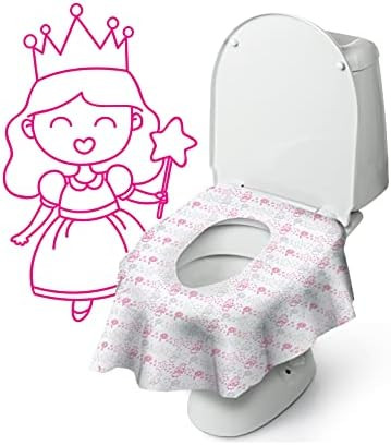 Cadily Princess Disposable Toilet Seat Covers for Kids & Adults: 20 X-Large, Waterproof, Portable... | Amazon (US)