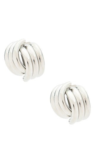 SHASHI x REVOLVE Knot Earrings in Metallic Silver. | Revolve Clothing (Global)