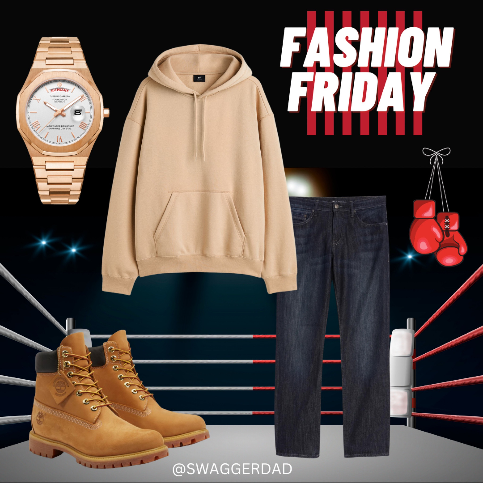 Star your work week like this, the weather  is nice out!  stay fresh! On deck, construction timberland boots, Turbion Carrera Watch, Beige hoodie, Classic jeans 😎💫 #WorkDad 

#LTKFind #LTKworkwear #LTKSeasonal