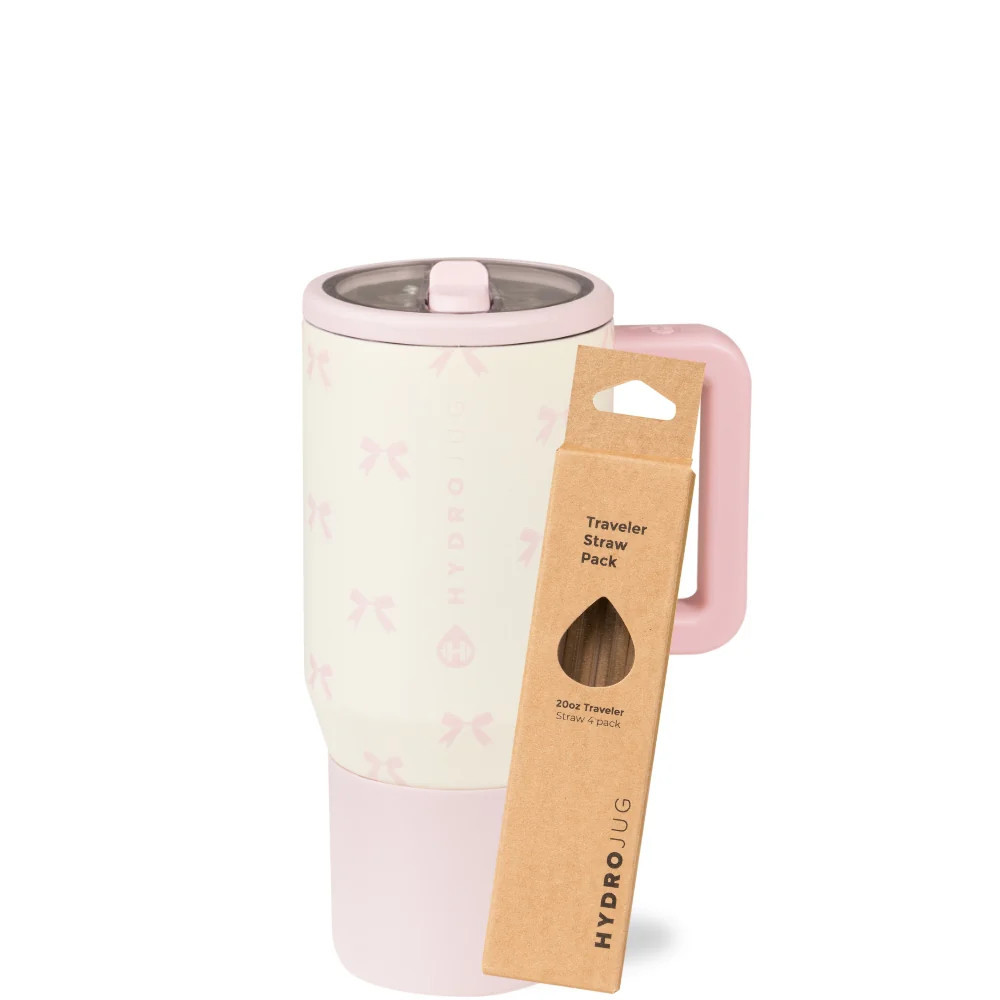 Bows Traveler 20oz + Replacement Straw Pack | HydroJug
