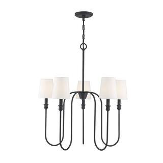 5-Light Aged Iron Chandelier | The Home Depot