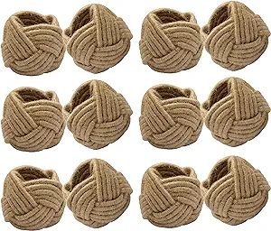 COTTON CRAFT Jute Napkin Rings - Set of 12 Handmade Nautical Knot Rope Napkin Ring - Dining Table... | Amazon (US)