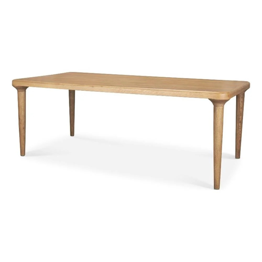Mercana Suvan 84"W Light Brown Rectangular Oak Wood Dining Table | Walmart (US)
