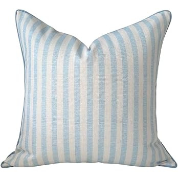 Throw Pillow for Home Harvey Seersucker Style Pillow Cover Coastal Grandmillennial Pillow Cover 2... | Amazon (US)