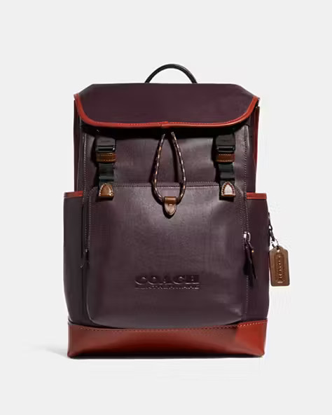 League Flap Backpack In Colorblock | Coach Outlet US