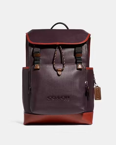 League Flap Backpack In Colorblock | Coach Outlet