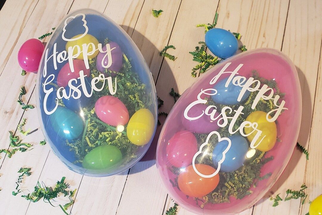 Large Fillable Easter Eggs. HOPPY EASTER. | Etsy (US)