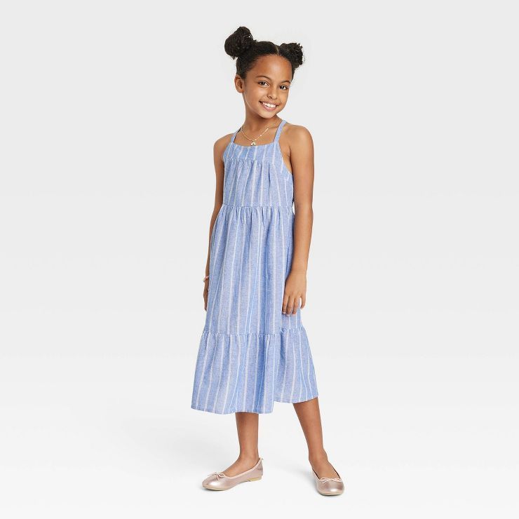 Girls' Sleeveless Tired Midi Dress - Cat & Jack™ | Target