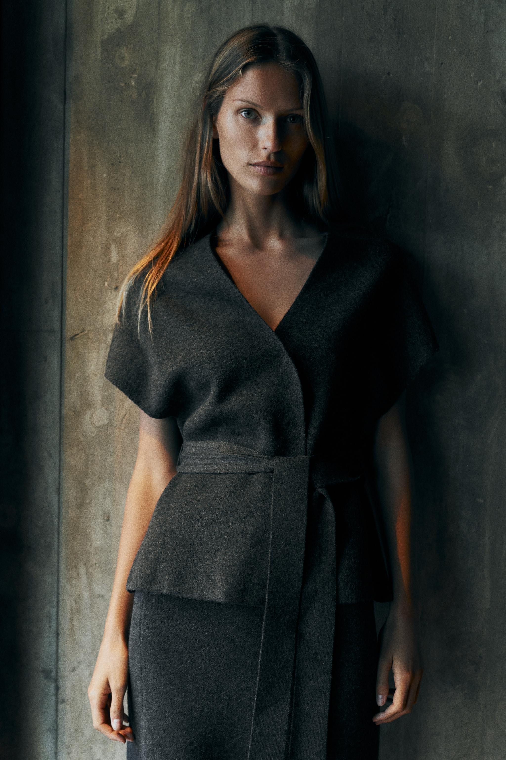 BELTED KNIT VEST | Zara US